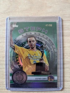 2025 Topps Basketball MVP Vault Stephen Curry Green Rainbow /99 - Bild 1 von 3