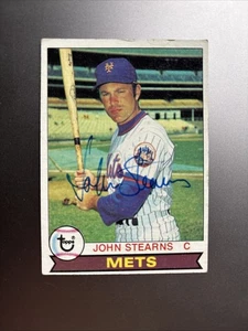 JOHN STEARNS 1979 TOPPS AUTOGRAPHED SIGNED AUTO BASEBALL CARD - Picture 1 of 1