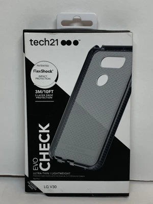 Tech21 Evo Check FlexShock Case for LG V30 - Smokey Black, NEW in Box - Image 1 of 4