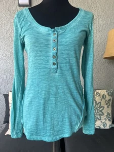 Free People Crochet Cuff Henley - Picture 1 of 9