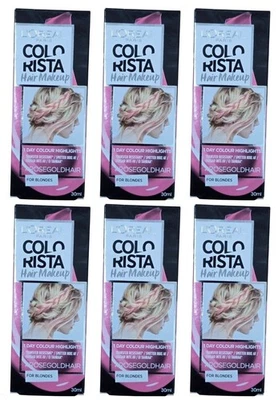 6 X L'Oréal Colorista Hair Makeup Rose Gold 30mL – Colour for Blondes - Loreal  - image 1 of 3
