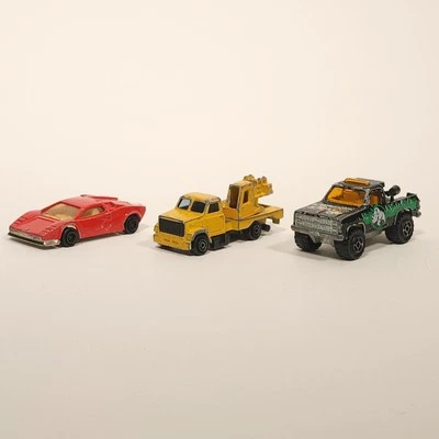 Lot of 3 Vintage Majorette Die Cast Vehicles Lamborghini Pick Up Truck - France - Image 1 of 4