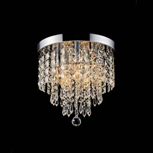 Merra 11 in. 5-Light Chrome Flush Mount Chandelier with K9 Crystals - Picture 1 of 7