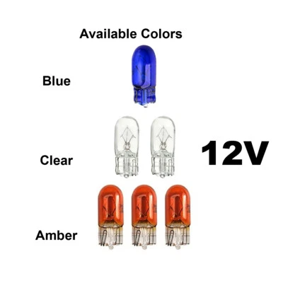 501 A WY5W 12V 5W Push Fit Capless Side Indicator Repeater Bulb Amber Clear Blue - Image 1 of 4