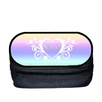 MAUS-DESIGN Stifteetui Herz Name Schlamperrolle Federmappe Schlampermäppchen Stiftebox