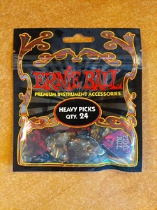 Ernie Ball schwere verschiedene Farben Perloid Zellulose Plektren Beutel mit 24 - Bild 1 von 1