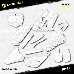 Whiteout Slick Racing Graphics Kit fits Suzuki RM85 01-21 Plates RM 85 Decal - Picture 1 of 5