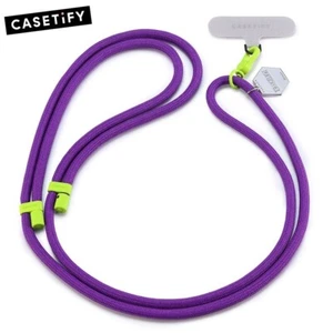 CASETiFY x Evangelion telefono collaborazione tracolla corda viola con badge GIAPPONE NUOVO - Foto 1 di 12