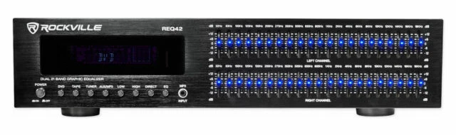 Rockville REQ42B Rack Mount Band Equalizer - Black