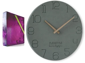 FLEXISTYLE Reloj de Pared Decorativo ECO 30cm Madera Manos Movimiento Silencioso - Imagen 1 de 7