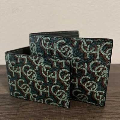 COACH 3in 1 MONOGRAM MENS WALLET COLOR AMAZON GREEN - Image 1 of 4