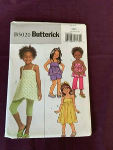 Butterick Uncut Girls Sun Tops & Bottoms Sewing Pattern  Size 2-5. - Picture 1 of 2