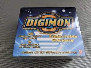 BANDAI Digimon Digital Monsters Collectible Stickers Box - Series 1 Upper Deck  - Imagen 1 de 4