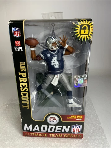 DALLAS COWBOYS DAK PRESCOTT #4 NFL MADDEN 19 SERIES 1 ACTION FIGURE Free Ship Cover