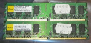 2x 2GB ELIXIR DDR2 RAM 800MHz PC2-6400U DIMM 240-pol. CL5 M2Y2G64TU8HD5B-AC 4GB - Picture 1 of 1