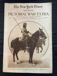 1914 NOV 5 MidWeek Pictorial New York Times FIELD ARTILLERY KRUPP GUN Vol 1 No 9 - Bild 1 von 11