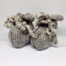 Knitted Alpaca Baby Shoes - Baby Booties, Baby Shower Gift, Knit Wool Cot Shoes