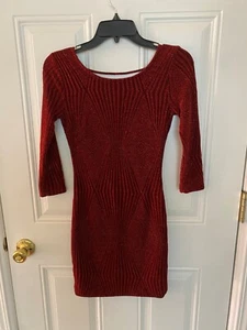 Women's Trixx Red 3/4 sleeve dress - size S - Picture 1 of 3
