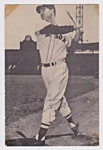 1953 DICK GERNERT BOSTON RED SOX HANDSIGNIERTE FOTO POSTKARTE - Bild 1 von 2
