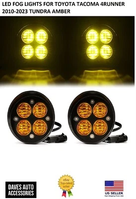 FLUCES ANTINIEBLA LED PARA TOYOTA TACOMA 4RUNNER 2010-2023 TUNDRA ÁMBAR Foto 1 de 4