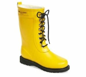 NEW ILSE JACOBSEN Boots Rubber Waterproof Always A Classic Yellow SIZE 38 - 8