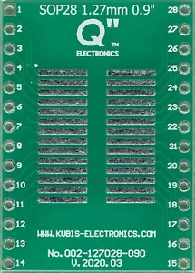 SO28,SOJ28,SOP28,SOIC28,BSOJ28,WSOIC28,PG-DSO-28 mit 1.27mm auf DIP 0.9" [DE] - Picture 1 of 1