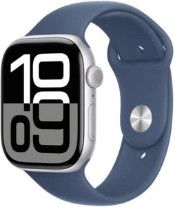 Apple Watch Series 10 46mm Aluminium Srebrny Sport Niebieski/Denim S/M NOWY*ORYGINALNE OPAKOWANIE*DEALER - Zdjęcie 1 z 1