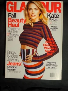 Glamour Magazine October 2016 Gorgeous Kate Upton Cover + Fall Beauty Haul - Bild 1 von 1
