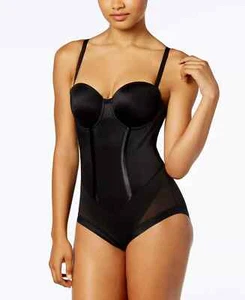 Maidenform Firm Tummy-Control Easy Up Strapless Bodysuit 1256, Black, 40DD New - Picture 1 of 2