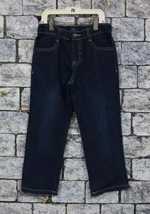 Lucky Brand Boys 4T Elastic Back Waist Four Pocket Dark Wash Blue Jeans - Picture 1 of 2