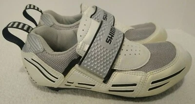 Sapatos de ciclismo Shimano SH-TR30A SPD SL branco preto bicicleta de estrada tamanho 5 "5.2" UE 38 - Imagem 1 de 4