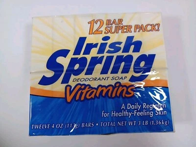 PACOTE COM 12 sabonetes desodorantes primavera irlandesa vitaminas barras de 4 oz DESCONTINUADO NOVO - Imagem 1 de 4