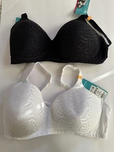 Vanity Fair 2 Bras, White And Black Smoother Bra Size 38DD 72298 NWT - Picture 1 of 2