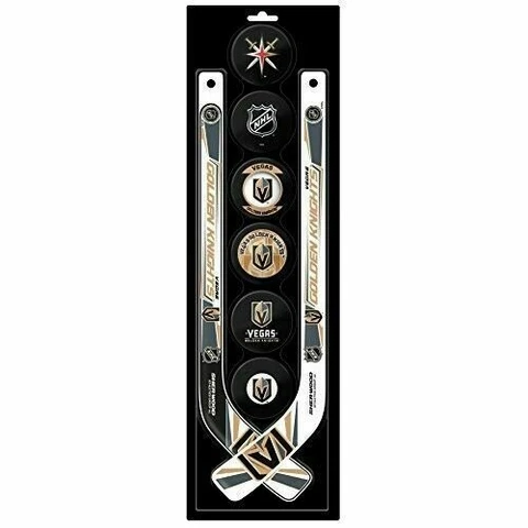 NEW! VEGAS GOLDEN KNIGHTS KNEE HOCKEY MINI STICK FOAM PUCK PLAY SET LICENSED Cover