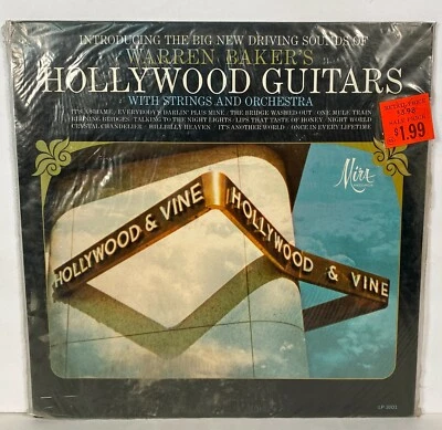 SEALED ~ Warren Baker HOLLYWOOD GUITARS w/ Strings ~ Mira LP-3001 LP Mono Promo Foto 1 de 2