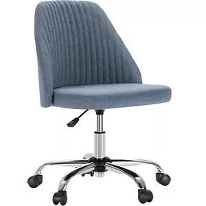 Sweetcrispy Armless Home Office Desk Chair with Wheels Adjustable Swivel Task - Picture 1 of 8