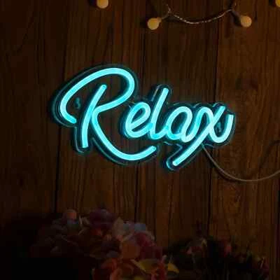 Relax Neon Sign - Home LED Light - Office Bedroom Spa Beauty Bar etc USB Powered - Image 1 of 4