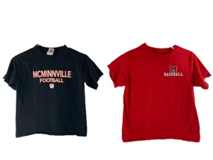 Lot of 2 McMinnville Grizzlies Youth Small Football Baseball T-Shirts - Picture 1 of 5