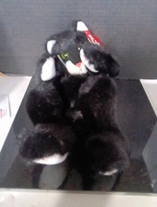 Vintage 1995 Ty Plush Large 13" Tall 'FRISKY' Cat #1007 Mint Green Eyes. Cute - Picture 1 of 12