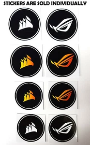 Corsair & ROG 120mm /140mm Fan Label Stickers for Corsair Fans (1 Sticker)