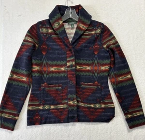 LRL Lauren Jeans Co Damen Größe S Southwestern Navajo Azteken Strickjacke Pullover - Bild 1 von 7
