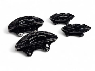 2015-2019 Corvette C7 Stingray J55 Z51 Black Brake Calipers OEM GM - Image 1 of 4