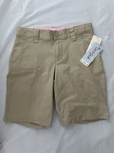 Cat & Jack Girls School Uniform Chino Shorts Khaki Size 8 NWT - Picture 1 of 4