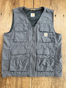 Carhartt Lightweight Force Vest RD Water Resistant Sz Medium Gray Rain Defender - Picture 1 of 9