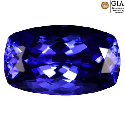 Cojín AAAA Natural D'Block Tanzanita Certificado GIA 14,98 ct (18,14 x 10,99 mm) Foto 1 de 4