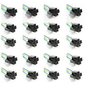 20 Pack 12V 30/40 Amp 5-Pin SPDT Automotive Relay Harness Socket Set - Picture 1 of 3