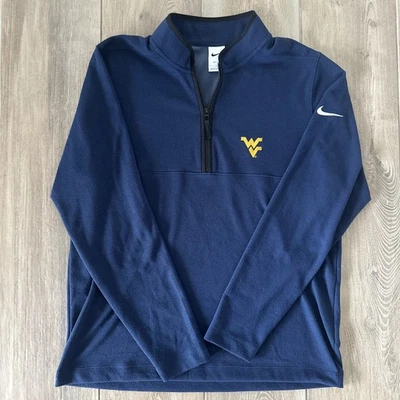 Pullover grande Nike WVU Dri-Fit Victory L West Virginia 1/2 cremallera Foto 1 de 4