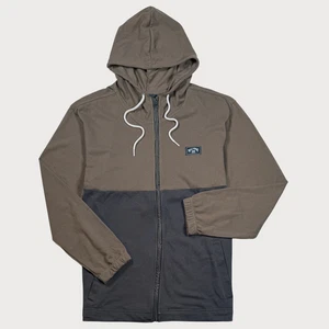 Billabong Abner Full Zip Hoodie - NWT Mens Medium Lt Brn / Dk Brn - #48547-D5 - Picture 1 of 3