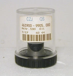 Objetivo Microscopio Zeiss, Achromat 100x, ¡Nuevo! Nuevo de Lote Antiguo ¡Envío Gratis! - Imagen 1 de 4