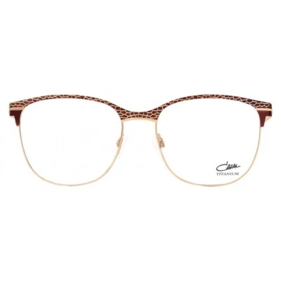 Cazal Mod.1242 001 Wine Gold Round Cat Eye Eyeglasses Titanium Frame 54-17-135 - Image 1 of 2